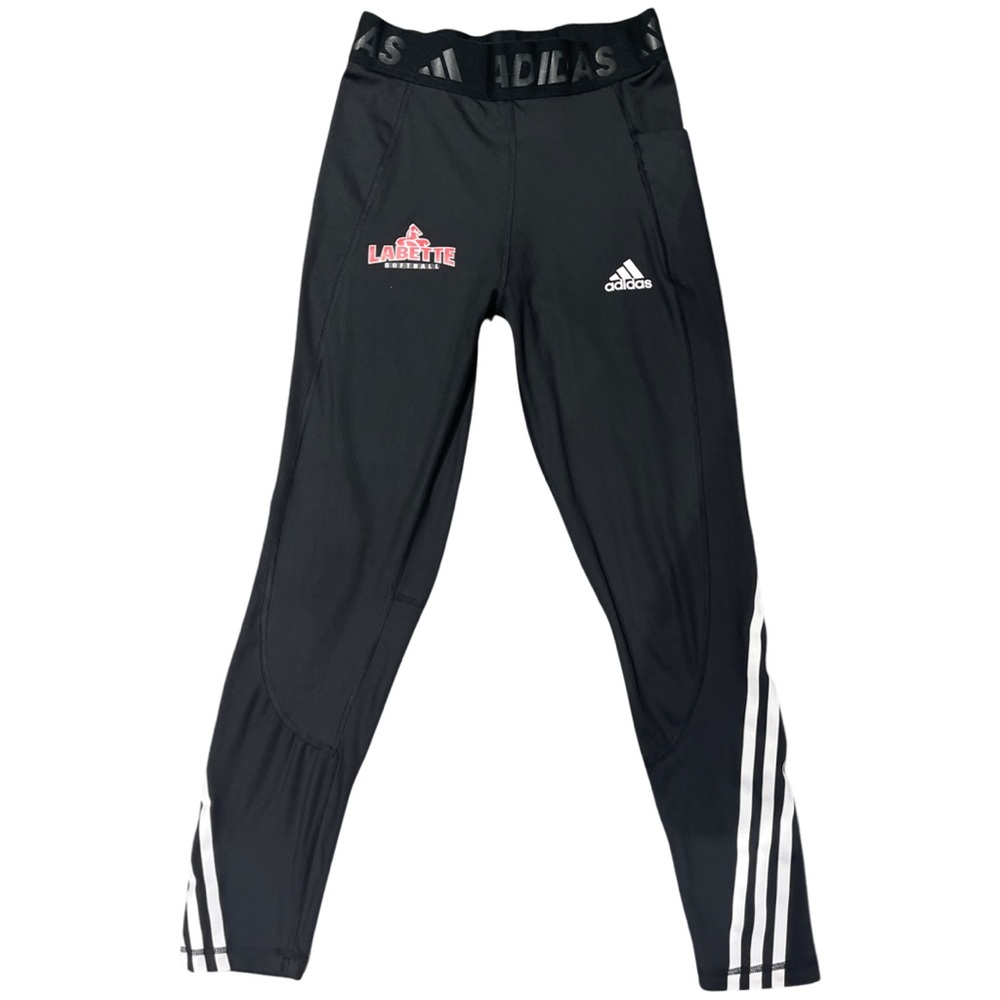 Adidas Labette Cardinals NJCAA Tech Fit Athletic Leggings Women’s Small Black